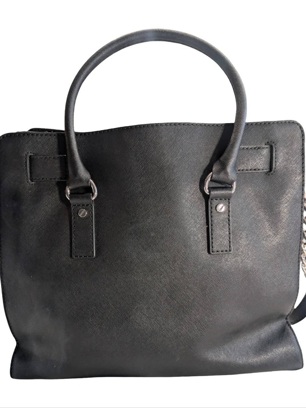 Michael Kors Hamilton Large Black Saffiano Leather Tote - Picture 5 of 12